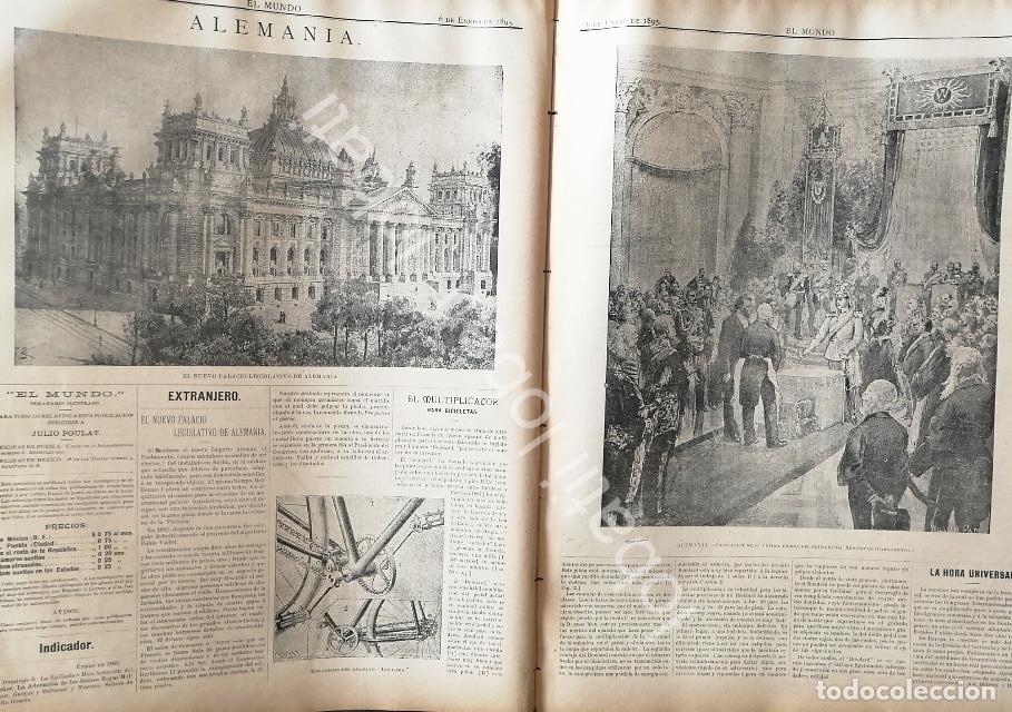 Sammeln von Plakaten: CARTEL ANTIGUO ORIGINAL DE INAUGURAN EL REICHSTAG EN ALEMANIA 1895./ EINWEIHUNG DES NEUEN REICHSTAGS