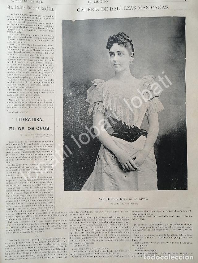 Sammeln von Plakaten: CARTEL ANTIGUO ORIGINAL DE BEATRIZ REDO VEGA 1895. FOTO DE OCTAVIANO DE LA MORA / ASM