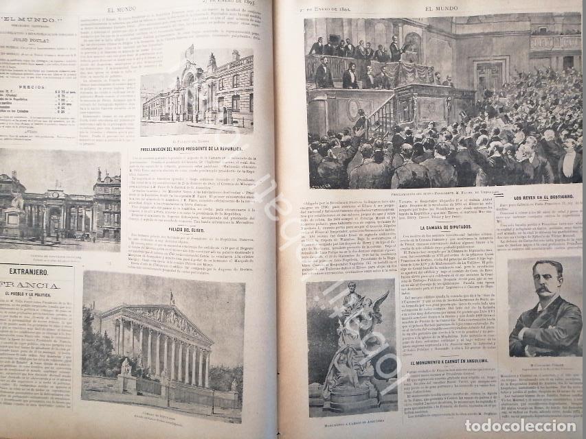 Sammeln von Plakaten: CARTEL ANTIGUO ORIGINAL DE FRANCIA ACLAMA A SU NUEVO PRESIDENTE FELIX FAURE 1895