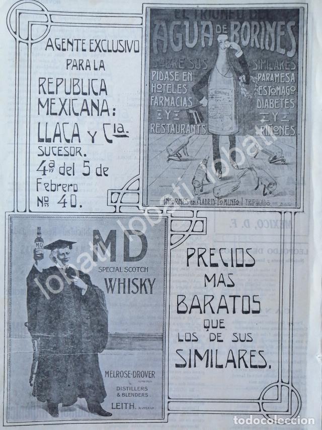 Sammeln von Plakaten: CARTEL ANTIGUO ORIGINAL DE VINOS. WHISKY MD. LLACA & CIA. 1912 MUY RARO /590