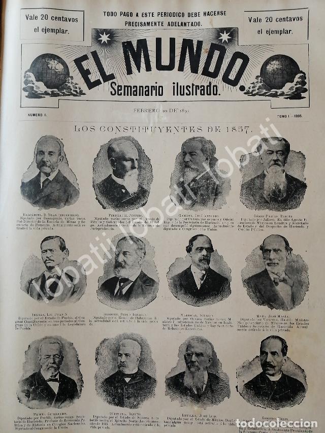 Sammeln von Plakaten: PORTADA ANTIGUA ORIGINAL 1895 CONSTITUYENTES DE 1857 AUN VIVOS /PLT