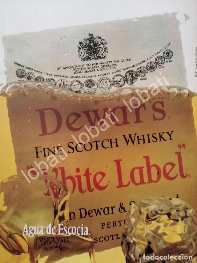 Sammeln von Plakaten: CARTEL ANTIGUO ORIGINAL DE VINOS. WHISKY DEWARS 1980s /593