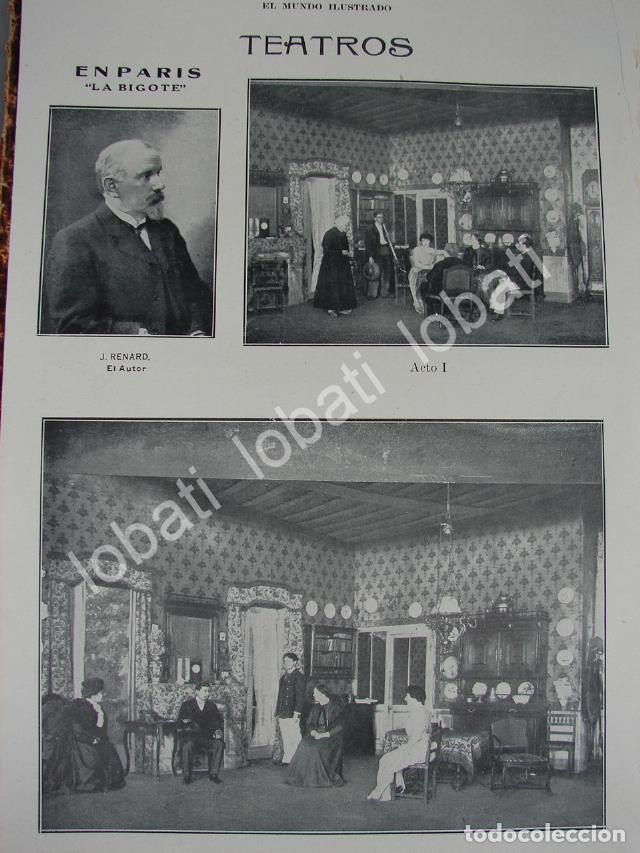 Sammeln von Plakaten: CARTEL ANTIGUO ORIGINAL DE TEATRO ODEON 1910 OBRA. EL BIGOTE