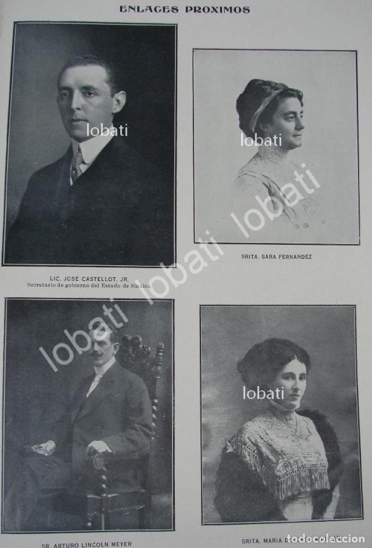 Collectionnisme d'affiches: CARTEL ANTIGUO ORIGINAL DE BODA. CASTELLOT FERNANDEZ 1910 / & LINCOLN AGUILAR