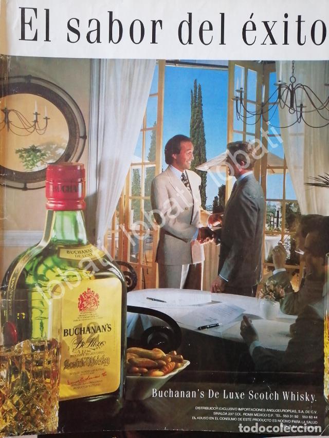 Collectionnisme d'affiches: CARTEL ANTIGUO ORIGINAL DE VINOS. WHISKY BUCHANANS 1980s /603