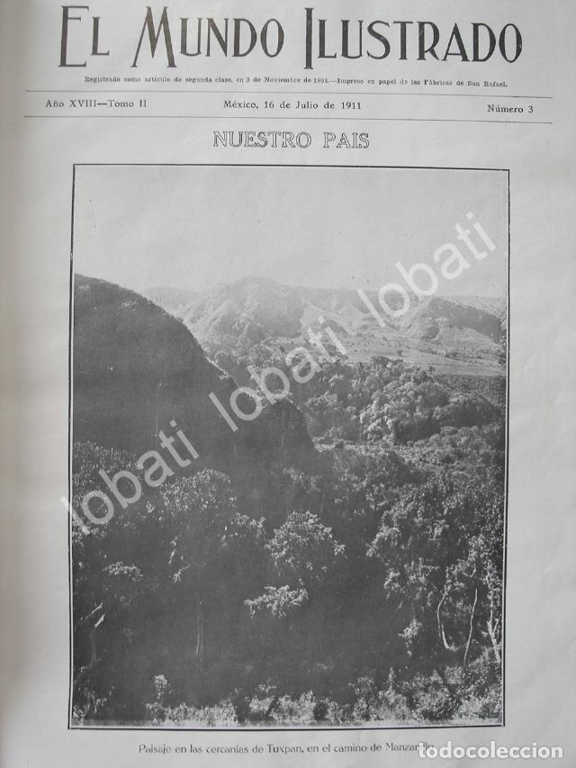 Collectionnisme d'affiches: PORTADA ANTIGUA ORIGINAL 1911 CAMINO A MANZANILLO, TUXPAN VERACRUZ /LDM