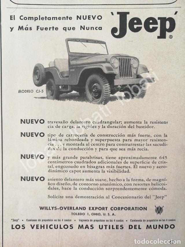 Collectionnisme d'affiches: CARTEL ANTIGUO ORIGINAL DE MINI CARTEL AUTOS JEEP 1959 / 710