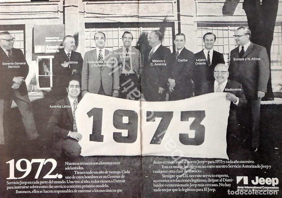 Collectionnisme d'affiches: CARTEL ANTIGUO ORIGINAL DE MINI CARTEL AUTOS JEEP 1972 Y LOS GERENTES DE ZONAS / 719