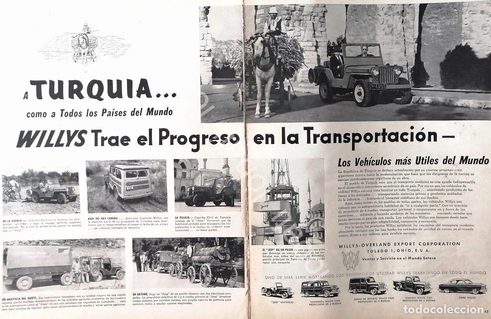 Collectionnisme d'affiches: CARTEL ANTIGUO ORIGINAL DE AUTOS Y CAMIONES WILLYS 19503 / 722