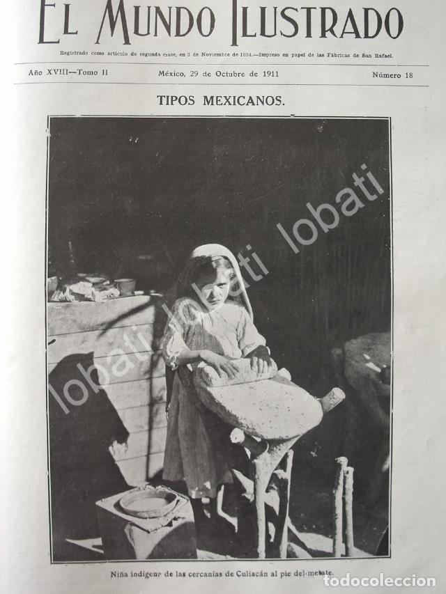 Collectionnisme d'affiches: PORTADA ANTIGUA ORIGINAL 1911 NI&Ntilde;A INDIGENA DE CULIACAN SINALOA
