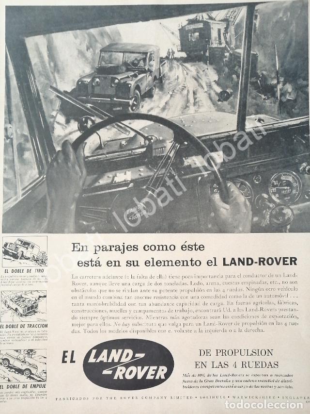 Collectionnisme d'affiches: CARTEL ANTIGUO ORIGINAL DE DE AUTOS LAND ROVER 1958 / 733