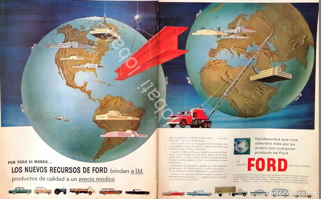 Collectionnisme d'affiches: CARTEL ANTIGUO ORIGINAL DE AUTOS FORD DE 1958 VARIOS MODELOS /744