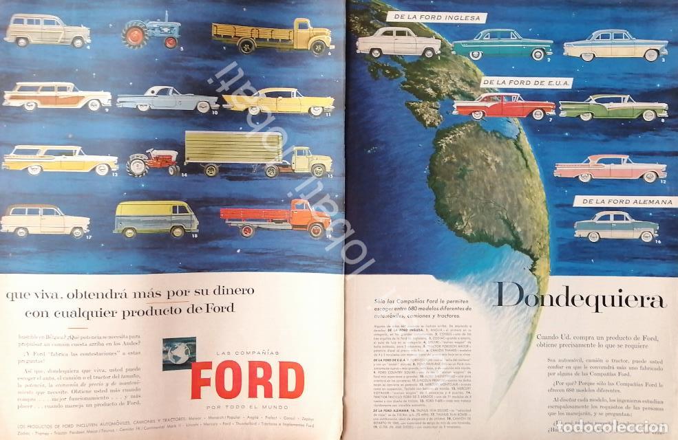 Collectionnisme d'affiches: CARTEL ANTIGUO ORIGINAL DE AUTOS FORD DE TODOS LOS MODELOS DE 1958 /745