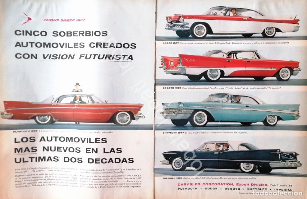 Coleccionismo de carteles: CARTEL ANTIGUO ORIGINAL DE AUTOS CHRYSLER PLYMOUTH BELVEDERE Y OTROS MODELOS DE 1957 /750