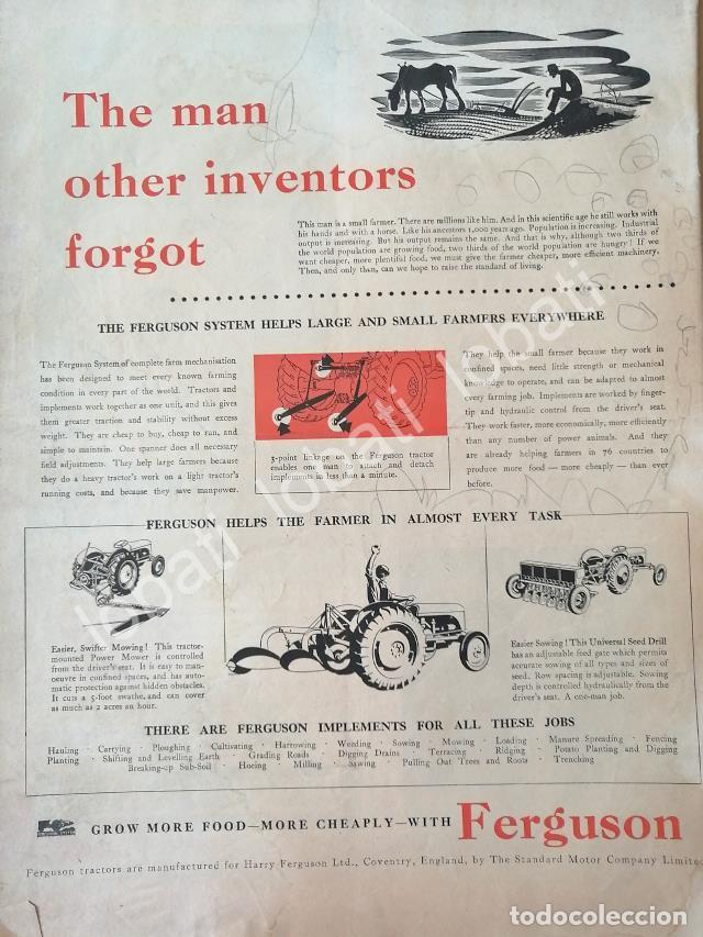 Collectionnisme d'affiches: CARTEL ANTIGUO ORIGINAL DE TRACTORES FERGUSON 1953 / 765