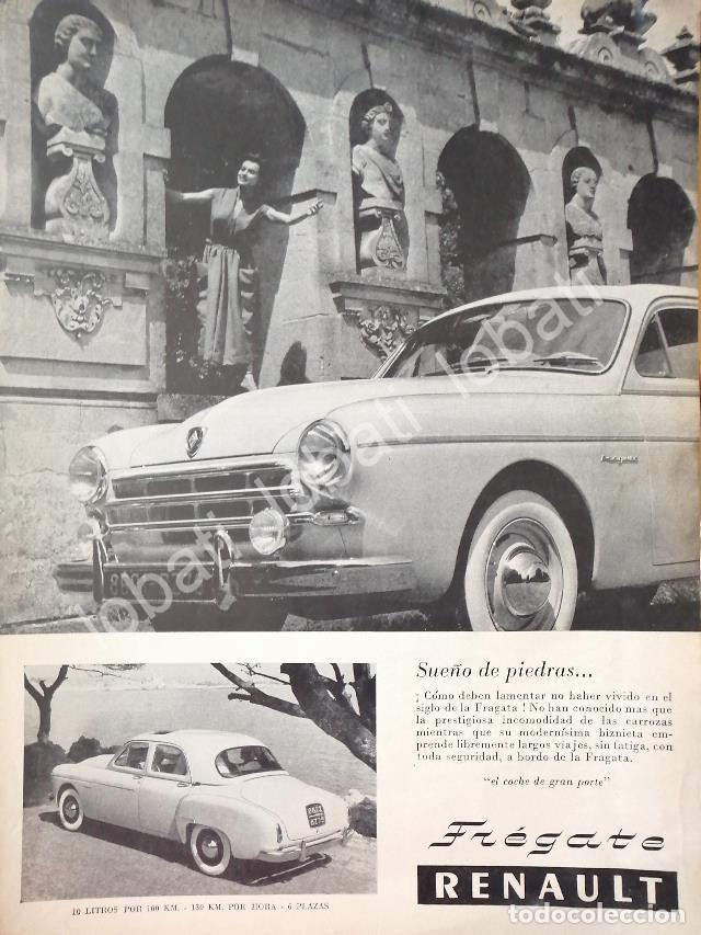 Coleccionismo de carteles: CARTEL ANTIGUO ORIGINAL DE AUTOS RENAULT FREGATE ( FRAGATA ) 1953 / 771 /RARO