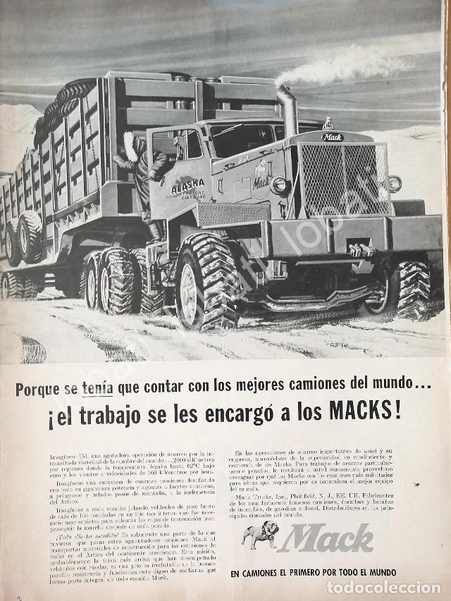 Collectionnisme d'affiches: CARTEL ANTIGUO ORIGINAL DE CAMIONES TRAILER MACK 1957/ 768
