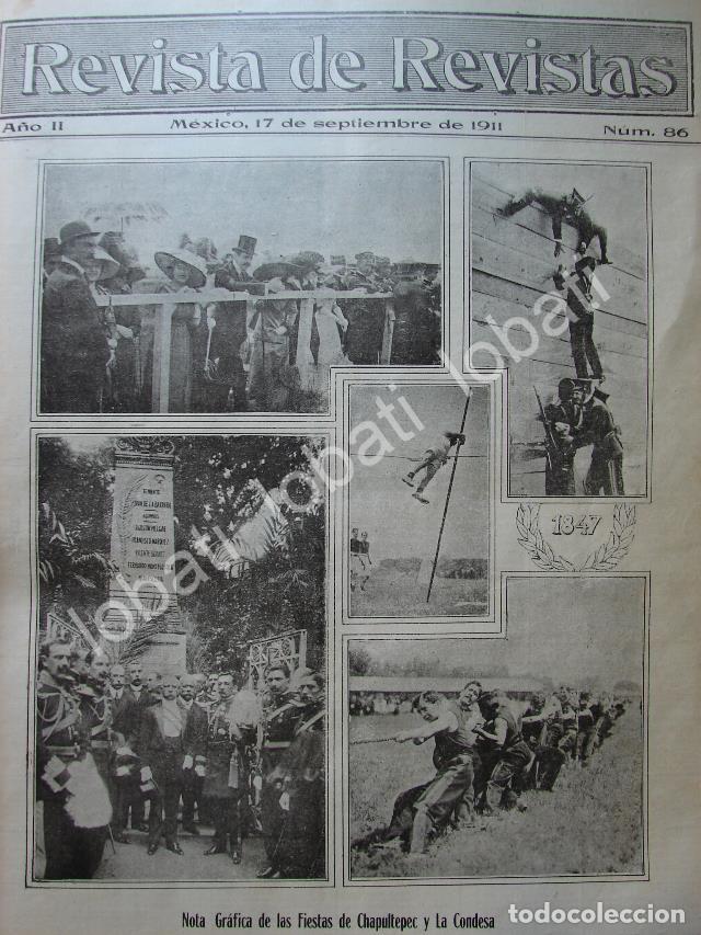 Collectionnisme d'affiches: PORTADA ANTIGUA ORIGINAL 1911 PRESIDENTE EN FIESTAS EN CHAPULTEPEC Y LA CONDESA / LDM