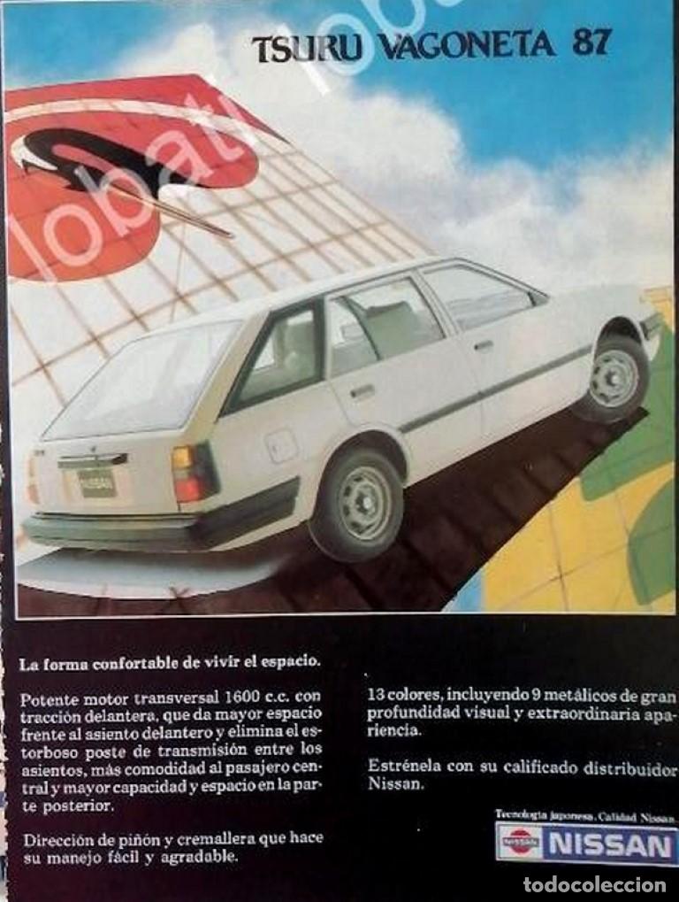 Coleccionismo de carteles: CARTEL ANTIGUO ORIGINAL DE MINI AFICHE AUTOS NISSAN TSURU VAGONETA 1987 / 795