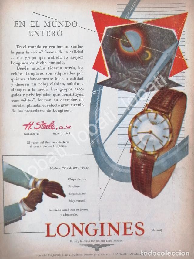 Collectionnisme d'affiches: CARTEL ANTIGUO ORIGINAL DE RELOJES LONGINES 1953 /46