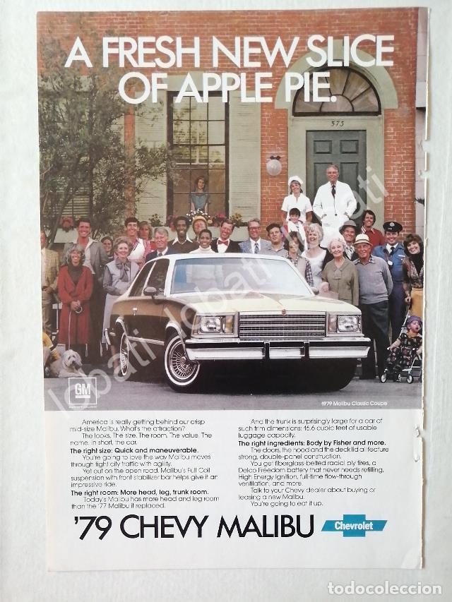 Collectionnisme d'affiches: CARTEL ANTIGUO ORIGINAL DE AUTOS CHEVROLET MALIBU 1979 / 816