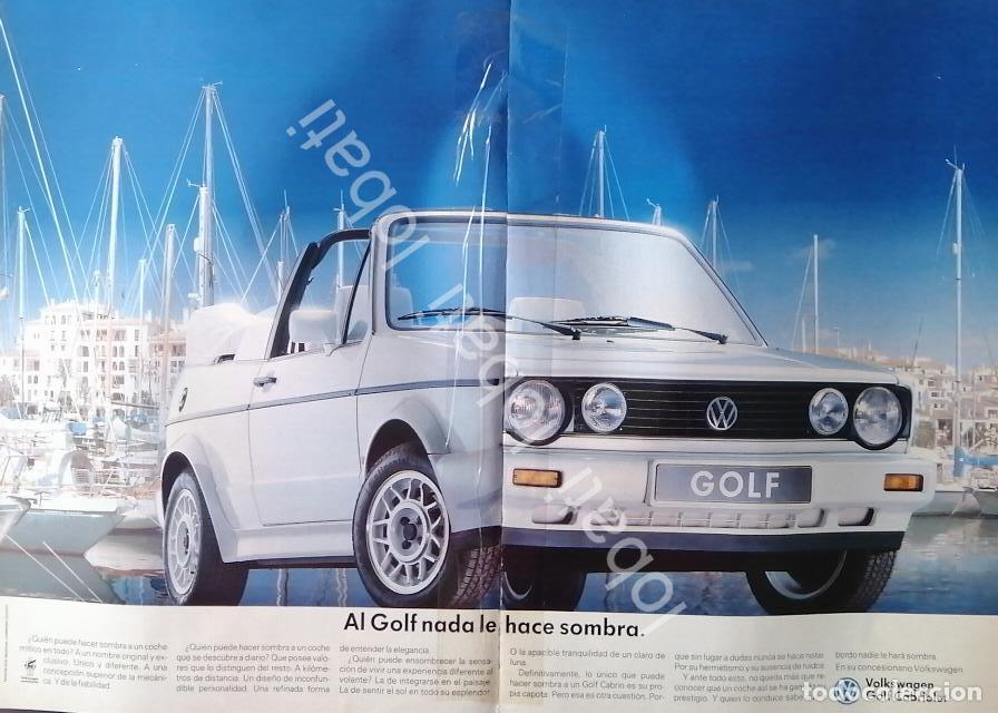 Collectionnisme d'affiches: CARTEL ANTIGUO ORIGINAL DE AUTOS VW VOLKSWAGEN GOLF CABRIOLET 1991/ 815