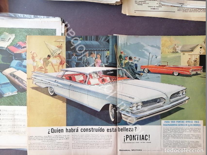 Collectionnisme d'affiches: CARTEL ANTIGUO ORIGINAL DE AUTOS CHEVROLET PONTIAC PARISIENNE Y OTROS 1959 / 829