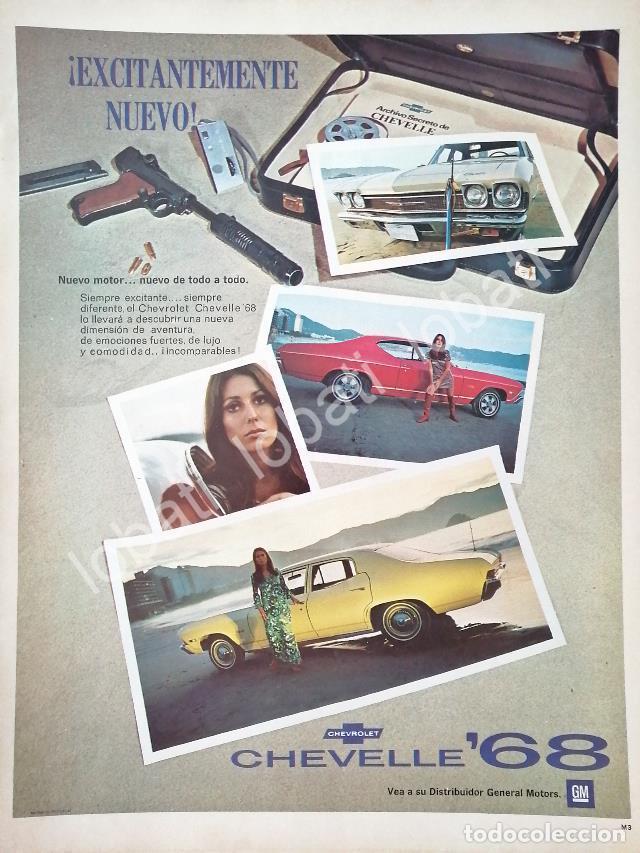 Collectionnisme d'affiches: CARTEL ANTIGUO ORIGINAL DE AUTOS CHEVROLET CHEVELLE 1968 / 834