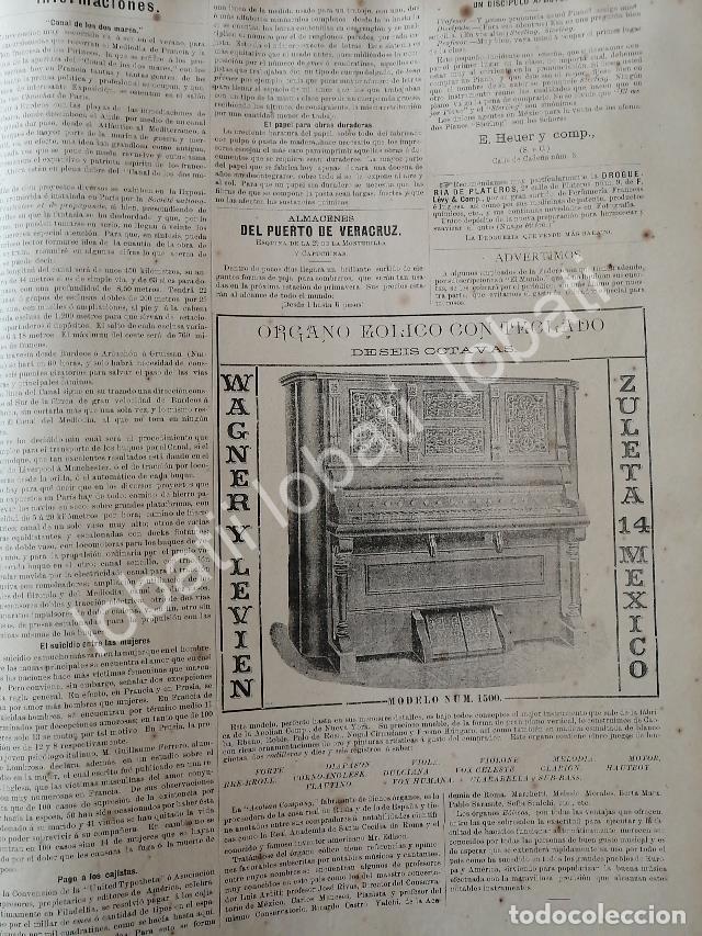 Collectionnisme d'affiches: CARTEL ANTIGUO ORIGINAL DE ORGANO AEOLIAN DE CASA WAGNER Y LEVIEN 1895 Y LOTERIA NACIONAL. /13