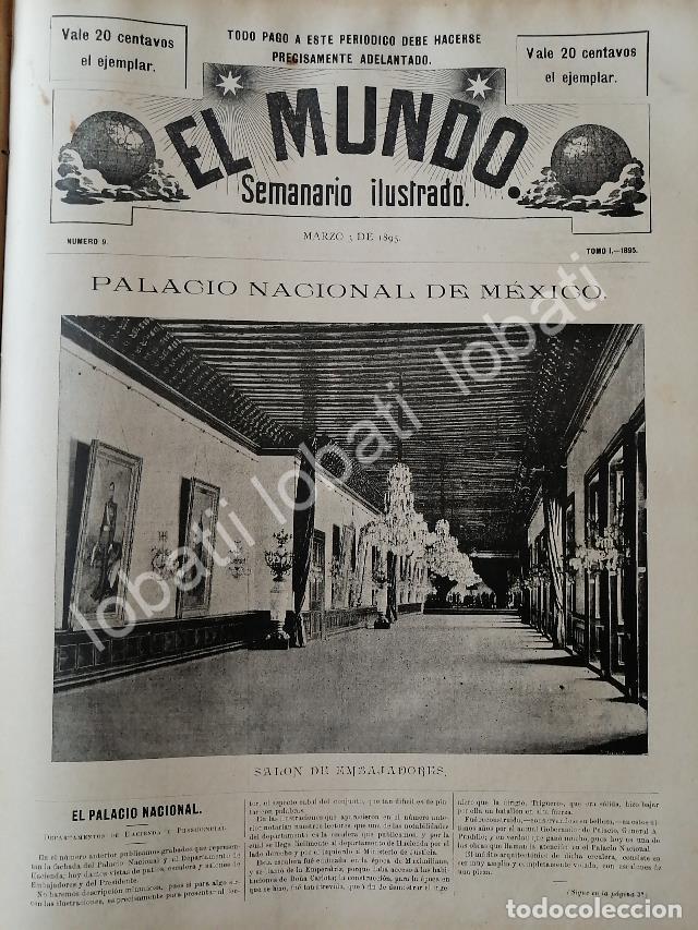 Collectionnisme d'affiches: CARTEL ANTIGUO ORIGINAL DE PALACIO NACIONAL 1895 MEXICO D.F / LDM