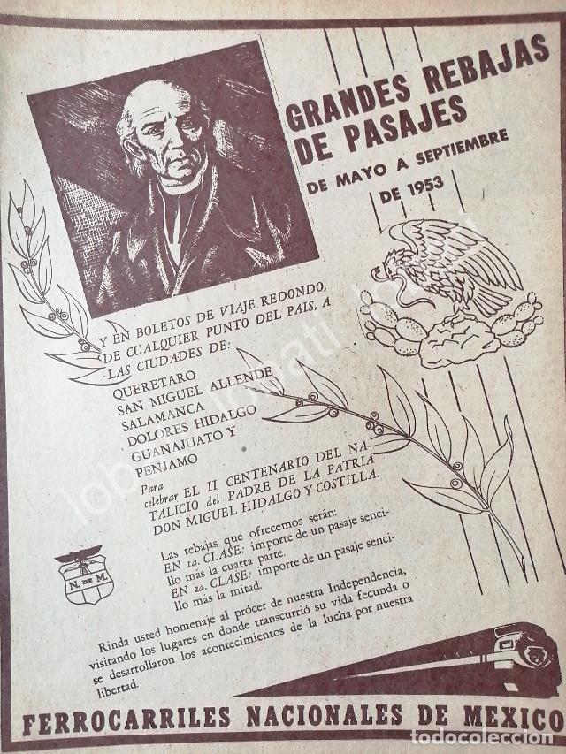Collectionnisme d'affiches: CARTEL ANTIGUO ORIGINAL DE FERROCARRILES NACIONALES 1953 /193