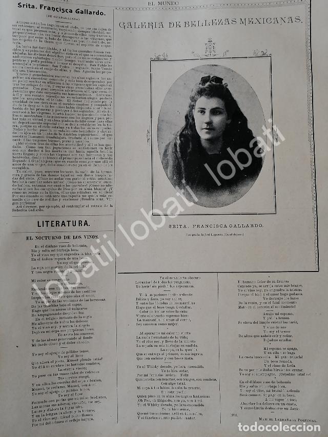 Poster collecting: CARTEL ANTIGUO ORIGINAL DE 1895. FRANCISCA GALLARDO , GUADALAJARA. FOTO. JOSE MARIA LUPERCIO ASM