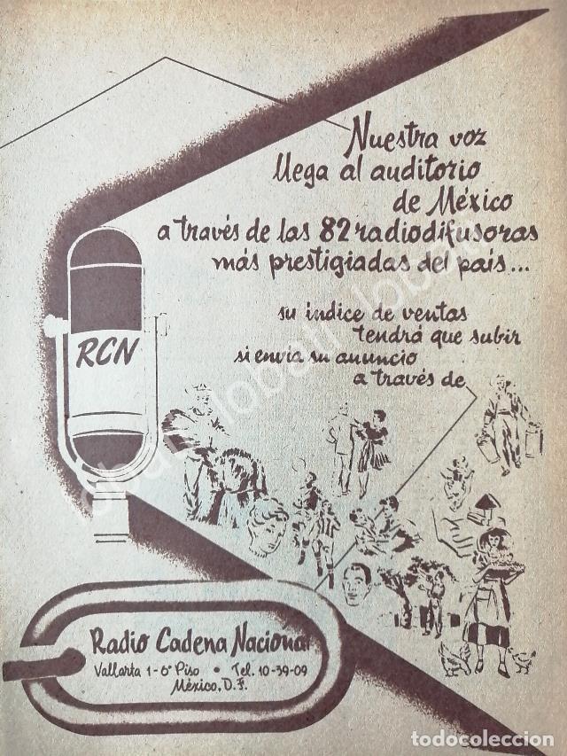 Poster collecting: CARTEL ANTIGUO ORIGINAL DE RADIO DIFUSORA RADIO CADENA NACIONAL 1952 /48