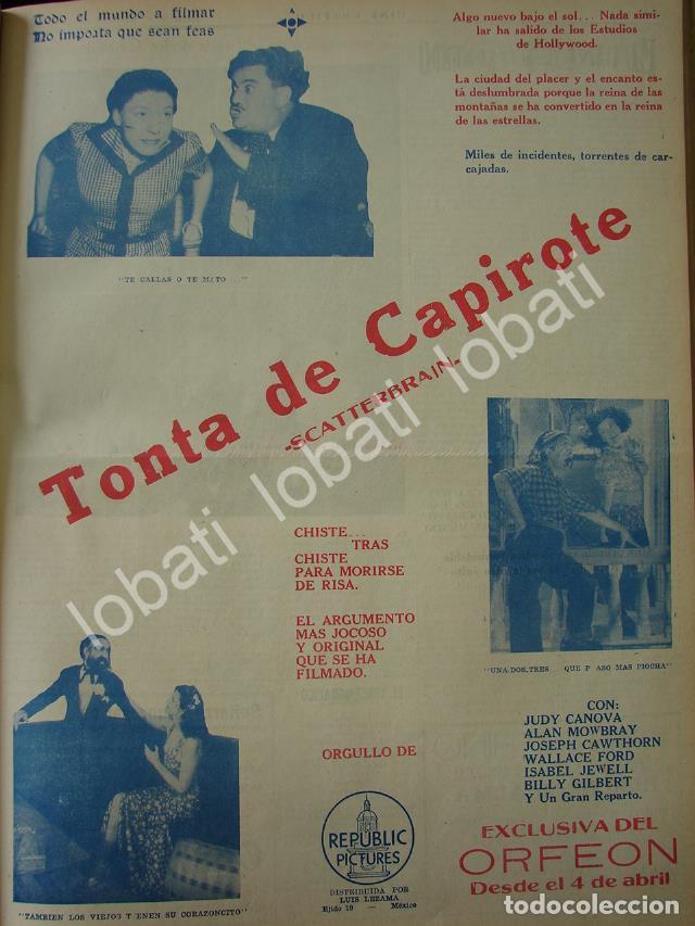 Poster collecting: CARTEL ANTIGUO ORIGINAL DE PELICULA. TONTA DE CAPIROTE 1941 (SCATTERBRAIN) RARO