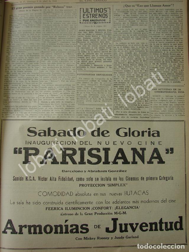 Poster collecting: CARTEL ANTIGUO ORIGINAL DE INAUGURAN EL CINE PARISINA 1941 /N91