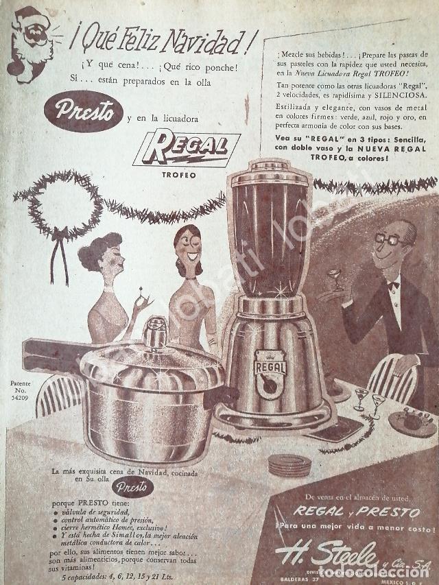 Poster collecting: CARTEL ANTIGUO ORIGINAL DE OLLAS Y LICUADORA REGAL 1953 H. STEELE Y CIA. /11