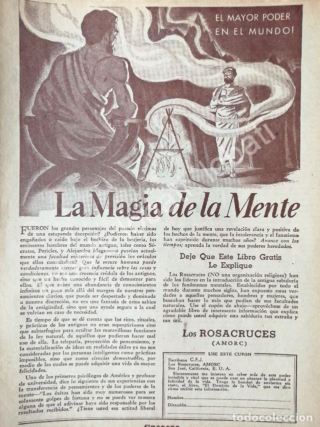 Poster collecting: CARTEL ANTIGUO ORIGINAL DE CAMPA&Ntilde;A DE LOS ROSACRUCES AMORC 1951 /195 / RLG