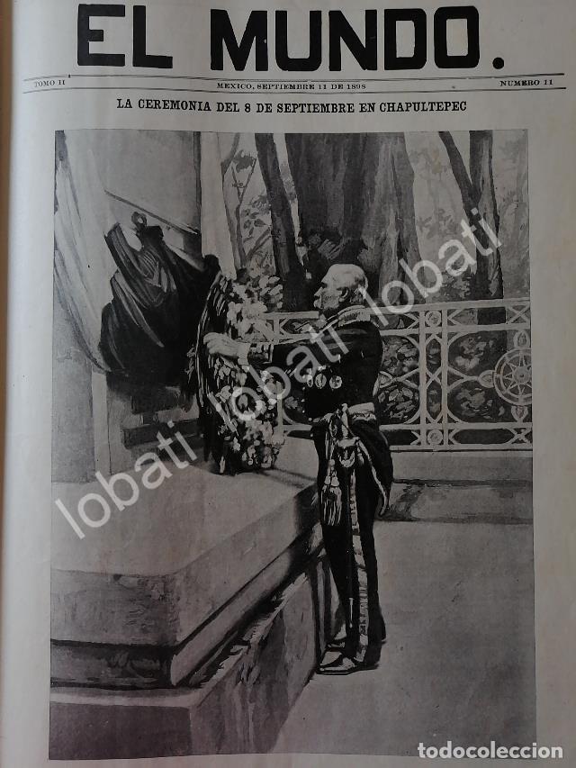 Sammeln von Plakaten: PORTADA ANTIGUA ORIGINAL 1898 PORFIRIO DIAZ EN COLEGIO MILITAR / MLT