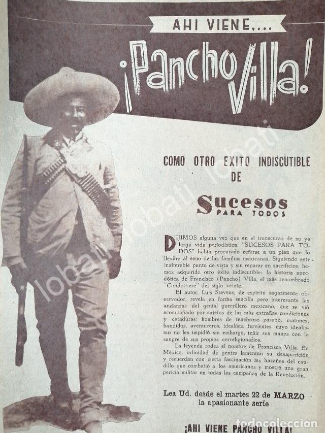 Sammeln von Plakaten: CARTEL ANTIGUO ORIGINAL DE REVISTA ANUNCIA NOVELA VAMONOS CON PANCHO VILLA 1949 /201
