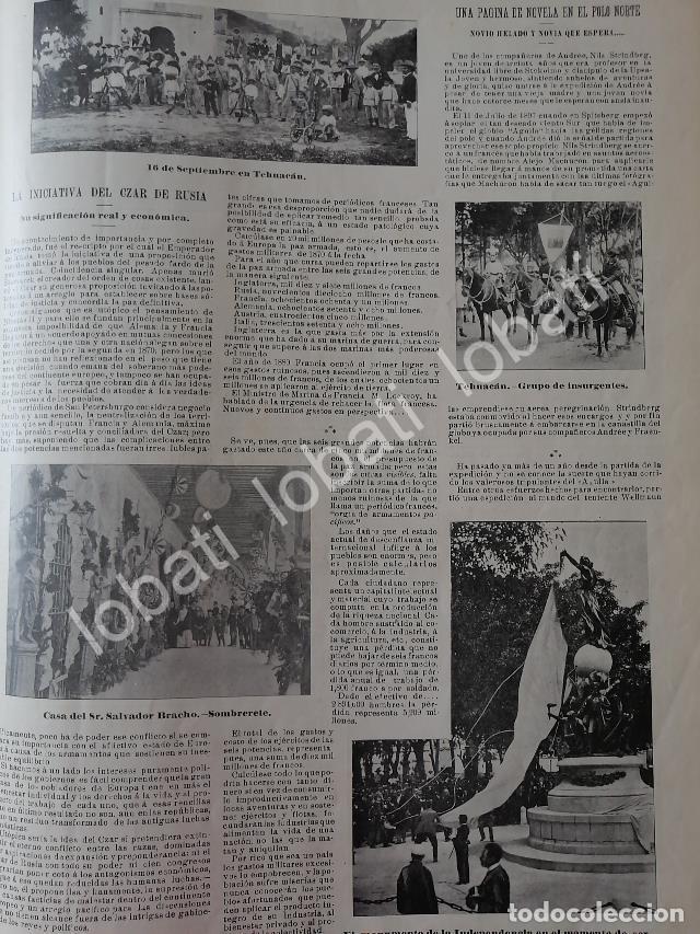 Sammeln von Plakaten: CARTEL ANTIGUO ORIGINAL DE DESFILE CIVICO & FIESTAS FLORALES EN TEHUACAN Y SOMBRERETE Z. 1898 / LDM