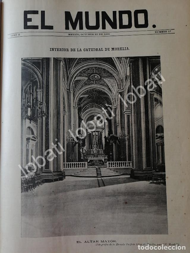 Sammeln von Plakaten: PORTADA ANTIGUA ORIGINAL 1898 CATEDRAL DE MORELIA, ALTAR MAYOR RLG LDM