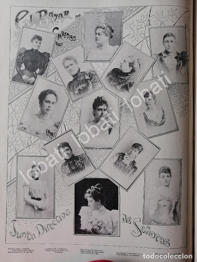 Sammeln von Plakaten: CARTEL ANTIGUO ORIGINAL DE DAMAS DE LA ALTA SOCIEDAD 1898 BAZAR DE CARIDAD / ASM