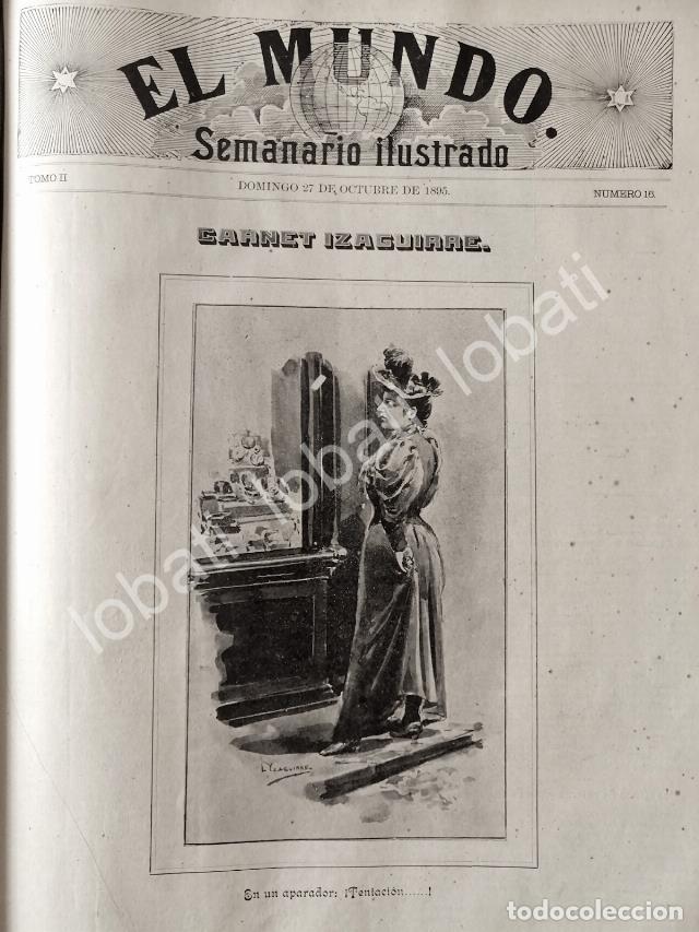 Sammeln von Plakaten: PORTADA ANTIGUA ORIGINAL 1895 DE LEANDRO IZAGUIRRE, EN UN APARADOR