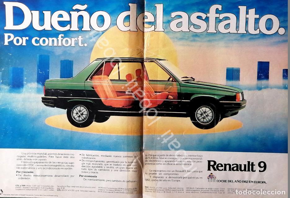 Coleccionismo de carteles: CARTEL ANTIGUO ORIGINAL DE AFICHE DE AUTOS RENAULT 1982 / 854