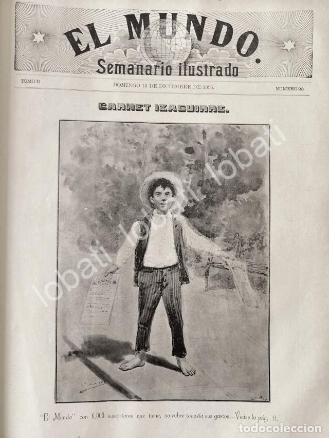 Sammeln von Plakaten: PORTADA ANTIGUA ORIGINAL 1895 DE LEANDRO IZAGUIRRE, NI&Ntilde;O VOCERO