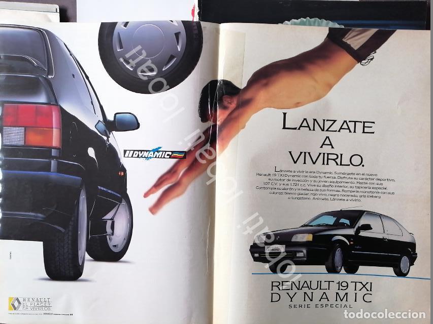 Coleccionismo de carteles: CARTEL ANTIGUO ORIGINAL DE AFICHE DE AUTOS RENAULT 19 TXI DYNAMIC 1991 / 865
