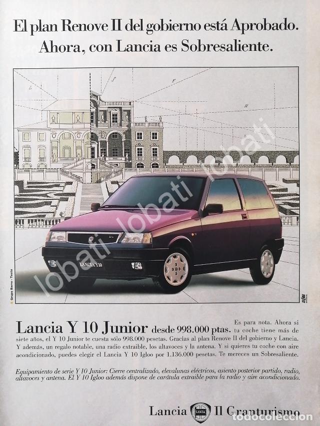 Coleccionismo de carteles: CARTEL ANTIGUO ORIGINAL DE DE AUTOS LANCIA Y-10 JUNIOR 1994 /883