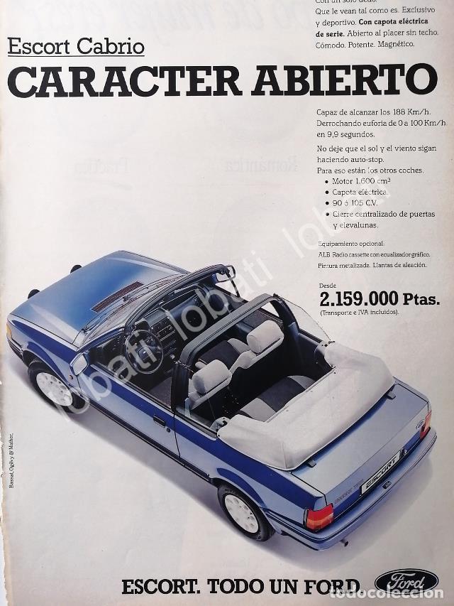 Coleccionismo de carteles: CARTEL ANTIGUO ORIGINAL DE AUTOS FORD ESCORT CABRIO 1996 /902