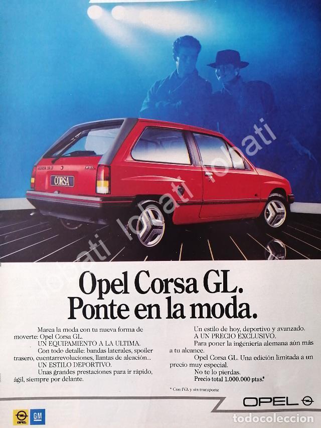 Coleccionismo de carteles: CARTEL ANTIGUO ORIGINAL DE AUTOS CHEVROLET OPEL CORSA GL 1986 /898