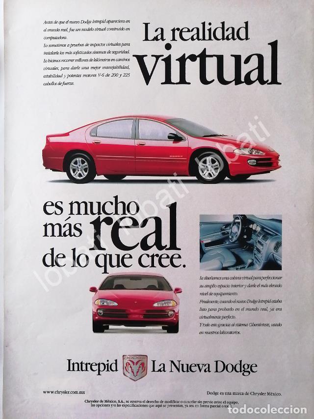Coleccionismo de carteles: CARTEL ANTIGUO ORIGINAL DE AUTOS CHRYSLER DODGE INTREPID 1998 /913